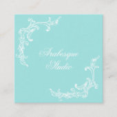 Weelderig, barok blauw en wit Visitekaartje (Voorkant)