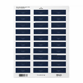 Weelderig blauwe bruiloft etiket (Full Sheet)