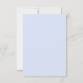 Weelderig blauwe bruiloft RSVP kaartje (Achterkant)