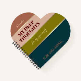 weelderig Blauwgroen groen roze elegant pocket Not Notitieboek