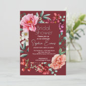 weelderig bloemig grenst aan modern Bourgondisch V Kaart (Staand voorkant)