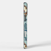 Weelderig bloempatroon op een lichtblauwe achtergr Case-Mate iPhone case (Achterkant / Rechts)