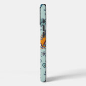 Weelderig bloempatroon op een lichtblauwe achtergr Case-Mate iPhone case (Achterkant / Links)