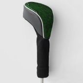 Weelderig bosgroen marmer chic zilver glitters golfheadcover (Schuin)