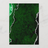 Weelderig bosgroen marmer chic zilveren glitter menu (Voorkant)