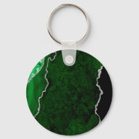Weelderig bosgroen marmer chic zilveren glitter