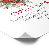 Weelderig Dieprood Boho Bloemstuk Open Bar 8x10 Bo Poster (Hoek)