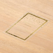 Weelderig elegant witgouden confetti Afstuderen Acryl Uitnodigingen (Laagn)