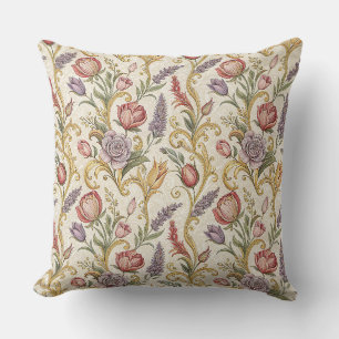 Weelderig Frans Vintage Bloem Motief Kunst Kussen