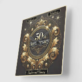 Weelderig Goud: 50ste Jubileum Meesterwerk Vierkante Klok (Hoek)