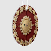 Weelderig Gouden Bloemmotief Ornament (voorkant)