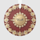 Weelderig Gouden Bloemmotief Ornament (achterkant)