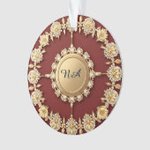 Weelderig Gouden Bloemmotief Ornament (voorkant)