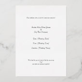 Weelderig gouden motief met foto, bruiloft, folie uitnodiging (Achterkant)