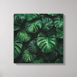 Weelderig groen – Abstracte Monstera Oerwoud Print