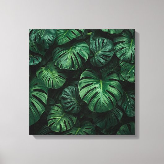 Weelderig groen – Abstracte Monstera Oerwoud Print (Voorkant)