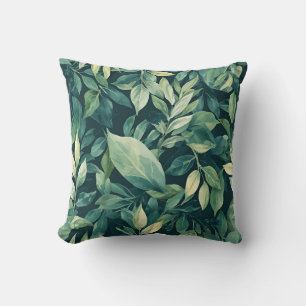Weelderig groen blad decoratief accent kussen