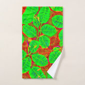 weelderig groen bladpatroon bad handdoek (Handdoek)