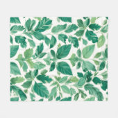 weelderig groen bladpatroon fleece deken (Voorkant (Horizontaal))