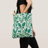 weelderig groen bladpatroon tote bag (Dichtbij)