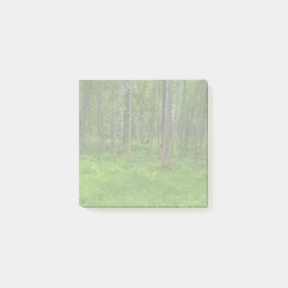 Weelderig groen boslandschap scène post-it® notes