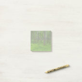 Weelderig groen boslandschap scène post-it® notes (Op bureau)