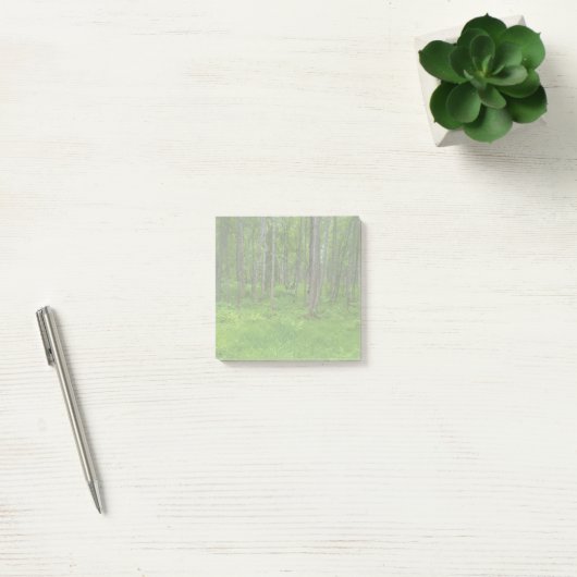 Weelderig groen boslandschap scène post-it® notes (Kantoor)