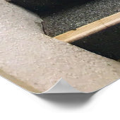 Weelderig Groen boven Stenen Trap Poster (Hoek)