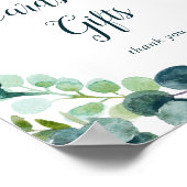 Weelderig groen en eucalyptus Kaarten en cadeaus b Poster (Hoek)