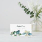 Weelderig groen eucalyptus visitekaartje (Staand voorkant)