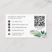 Weelderig groen eucalyptus visitekaartje (Achterkant)