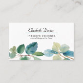 Weelderig groen eucalyptus visitekaartje (Voorkant)