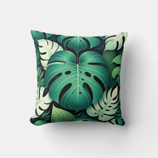 Weelderig groen monster verlaat Pillow Kussen
