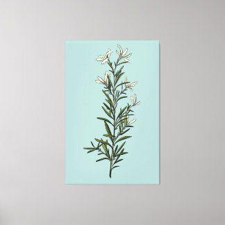 weelderig groen rozemarijn lente schilderij canvas afdruk