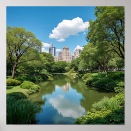 Weelderig groen Urban Oasis Poster