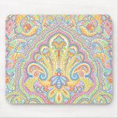 Weelderig handgetekend paisley bloempatroon muismat (Voorkant)