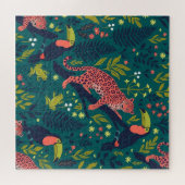 Weelderig Jungle Dierenpatroon Legpuzzel (Horizontaal)