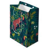 Weelderig Jungle Dierenpatroon Medium Cadeauzakje (Voorkant Gekanteld)