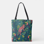 Weelderig Jungle Dierenpatroon Tote Bag (Achterkant)