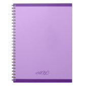 Weelderig Lavendel Monogram Notitieboek (Voorkant)