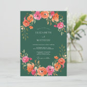 Weelderig Lentewedding in bosgroen Kaart (Staand voorkant)