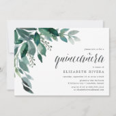 Weelderig Loofwerk | Quinceanera Uitnodiging (Voorkant)