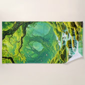 Weelderig Oerwoud Waterval Bliss Strandlaken (Voorkant)