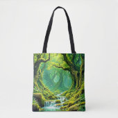 Weelderig Oerwoud Waterval Bliss Tote Bag (Voorkant)