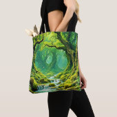 Weelderig Oerwoud Waterval Bliss Tote Bag (Dichtbij)