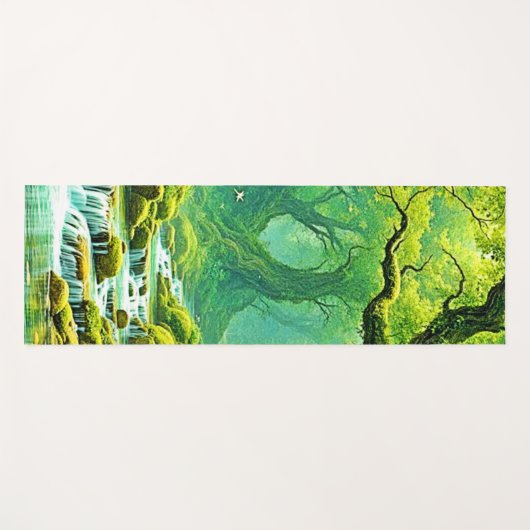 Weelderig Oerwoud Waterval Bliss Yogamat (Voorkant (horizontaal))