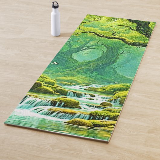 Weelderig Oerwoud Waterval Bliss Yogamat (In situ)
