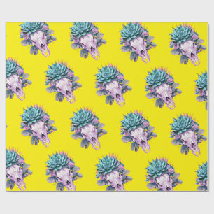 Weelderig pastel verval geel cadeaupapier