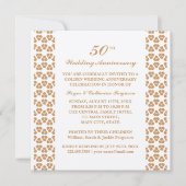 Weelderig Patroon Huwelijksjubileum Kaart (Voorkant)