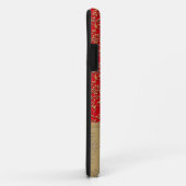 Weelderig rood en goud monogram damast patroon Case-Mate iPhone case (Achterkant/rechts)